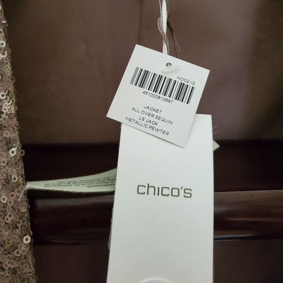 CHICO'S "All Over Sequin" Jacket _NWT - Gorgeous - Picture 12 of 14